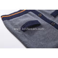 Boy's Knitted Pocket Buttoned Contrast Edge School Cardigan